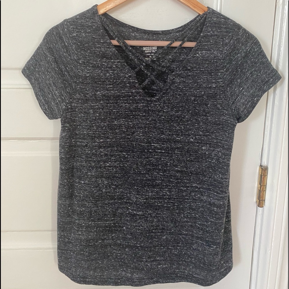 mossimo crisscross v-neck t-shirt
